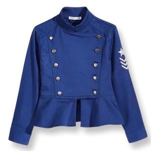 Nowadays x Bailee Madison Macy’s Collab Sailor Cropped Ruffle Military Jacket